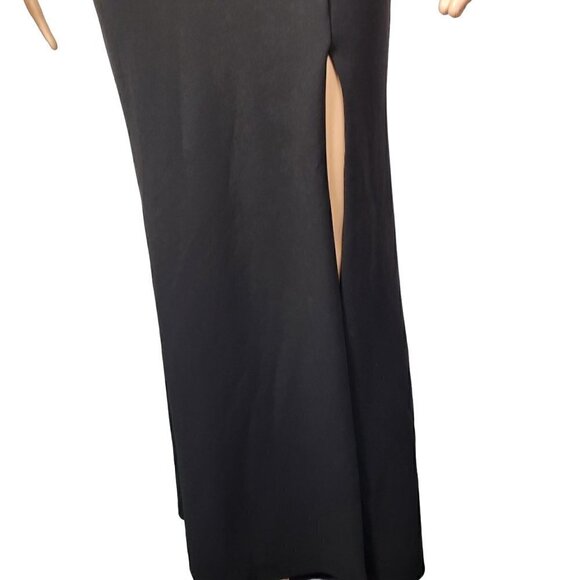 NWT Lulu's Can't Take My Eyes Off Of You Black Halter Low Back Maxi Dress Sz XS - Picture 7 of 14
